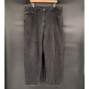 Vintage Levis Men's 550 Relaxed Fit Jeans W42 L30 Black Canada Red Tab Y2k 2001